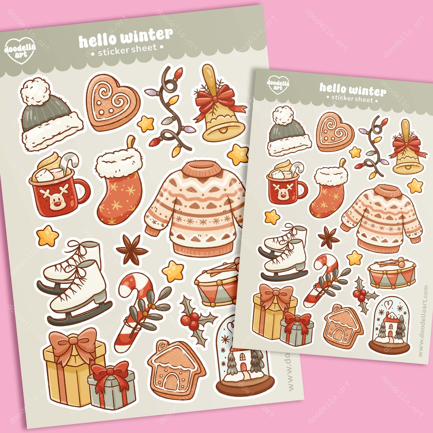 Hello Winter Christmas Sticker Sheet