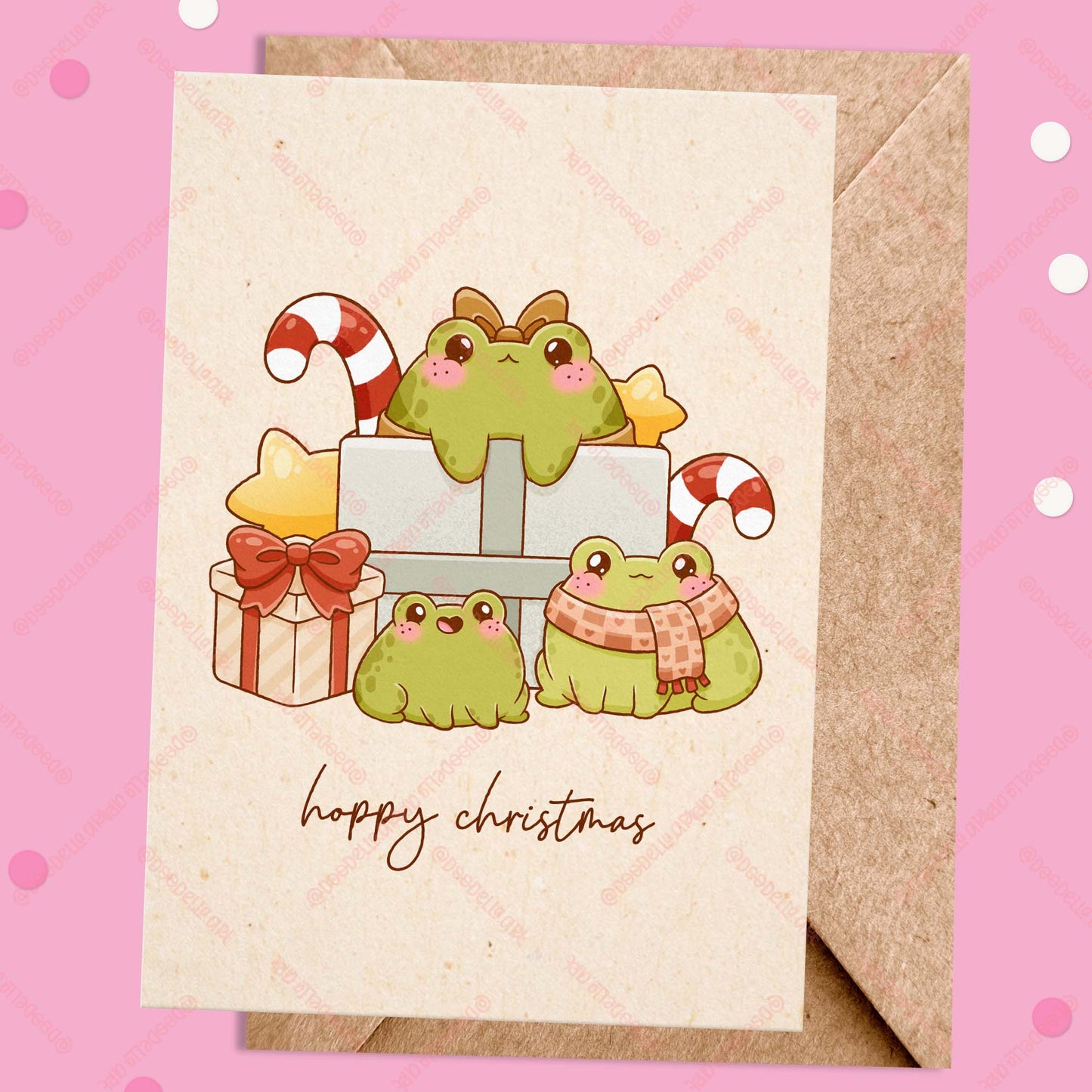 Hoppy Christmas Froggy Greeting Card