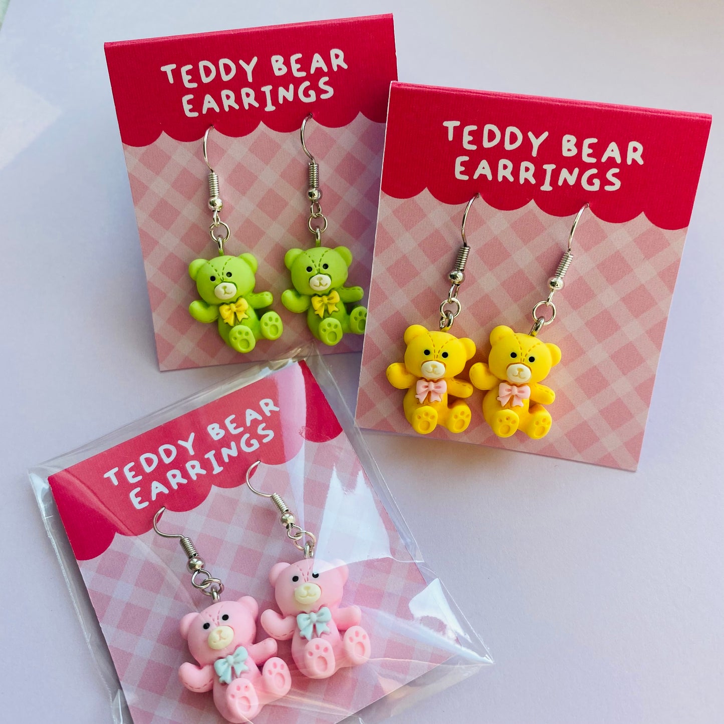 Kawaii Teddy Bear Earrings