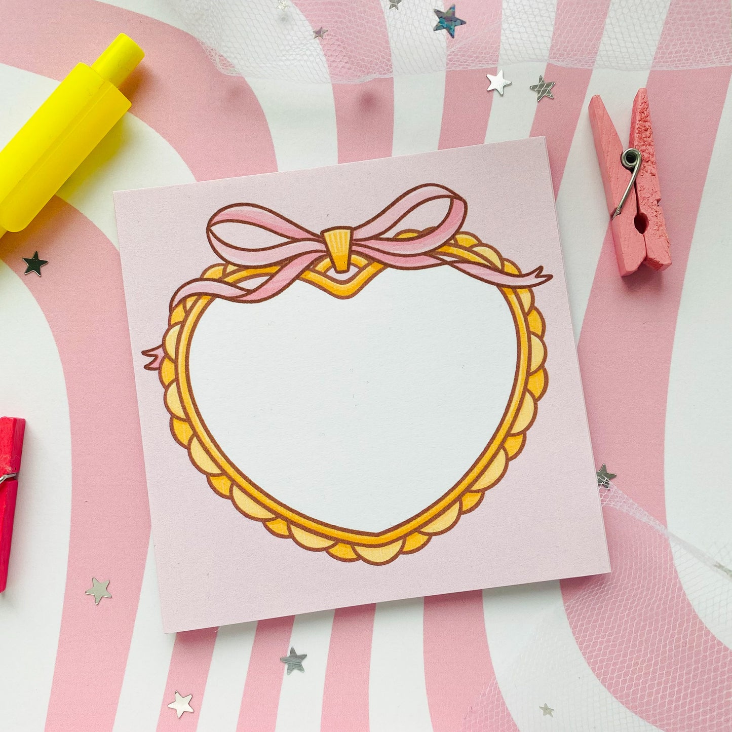 Coquette Heart Memo Pad