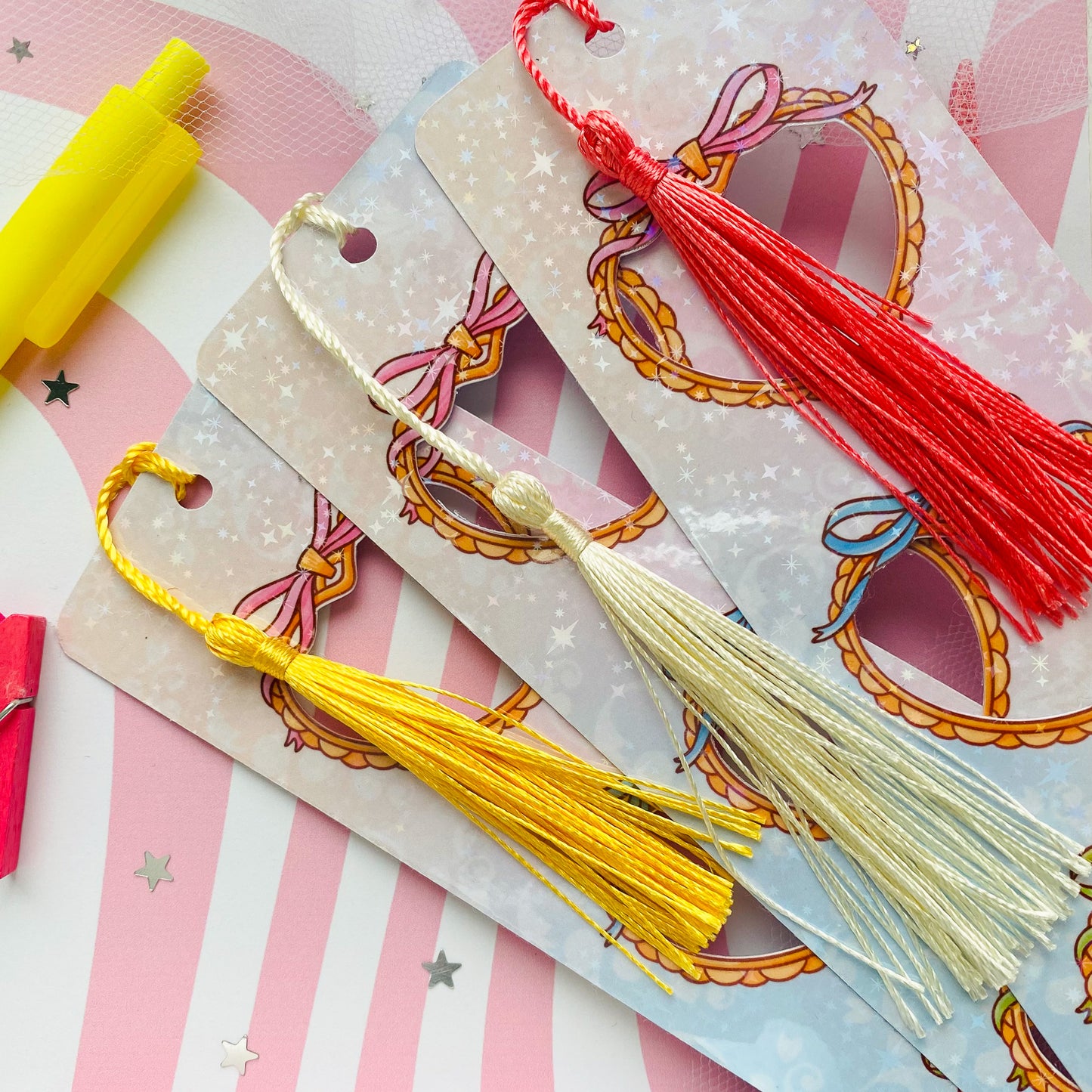 Coquette Heart Cutout Bookmark