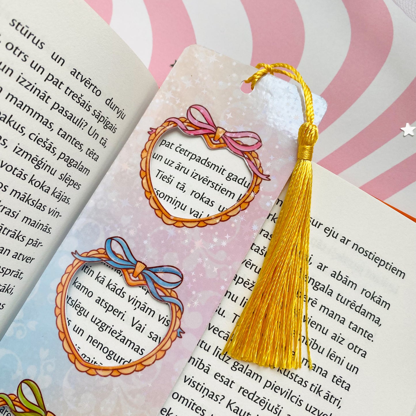 Coquette Heart Cutout Bookmark