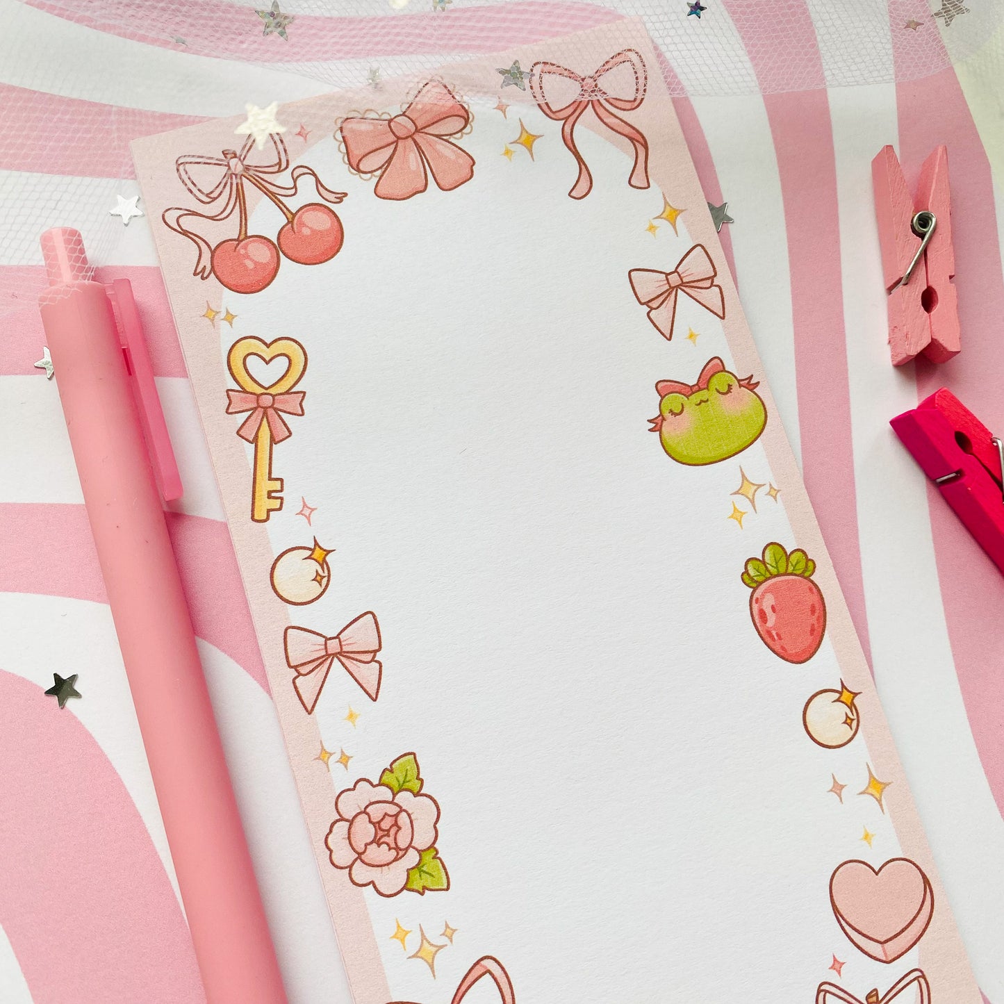 Coquette Froggy Handmade Notepad