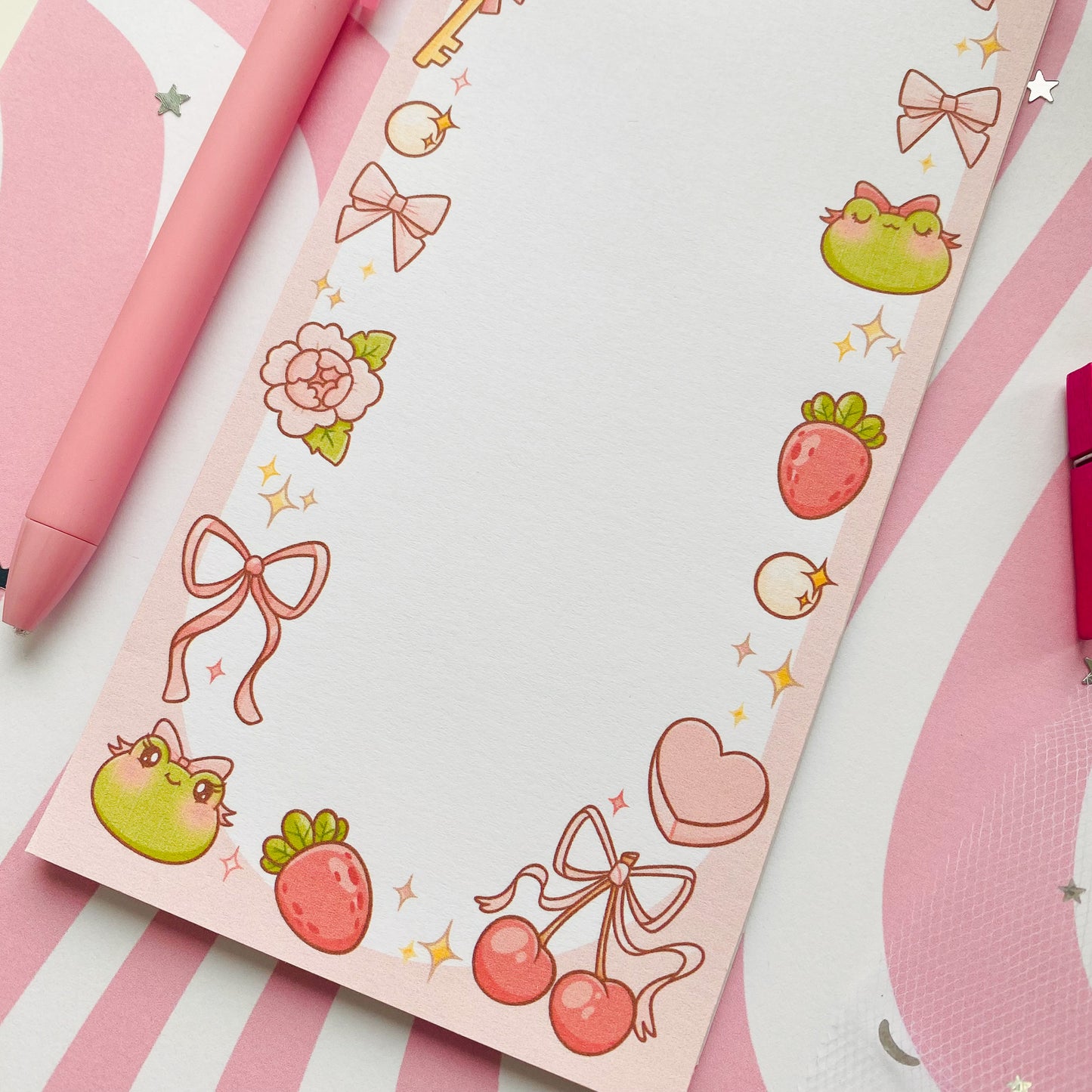 Coquette Froggy Handmade Notepad
