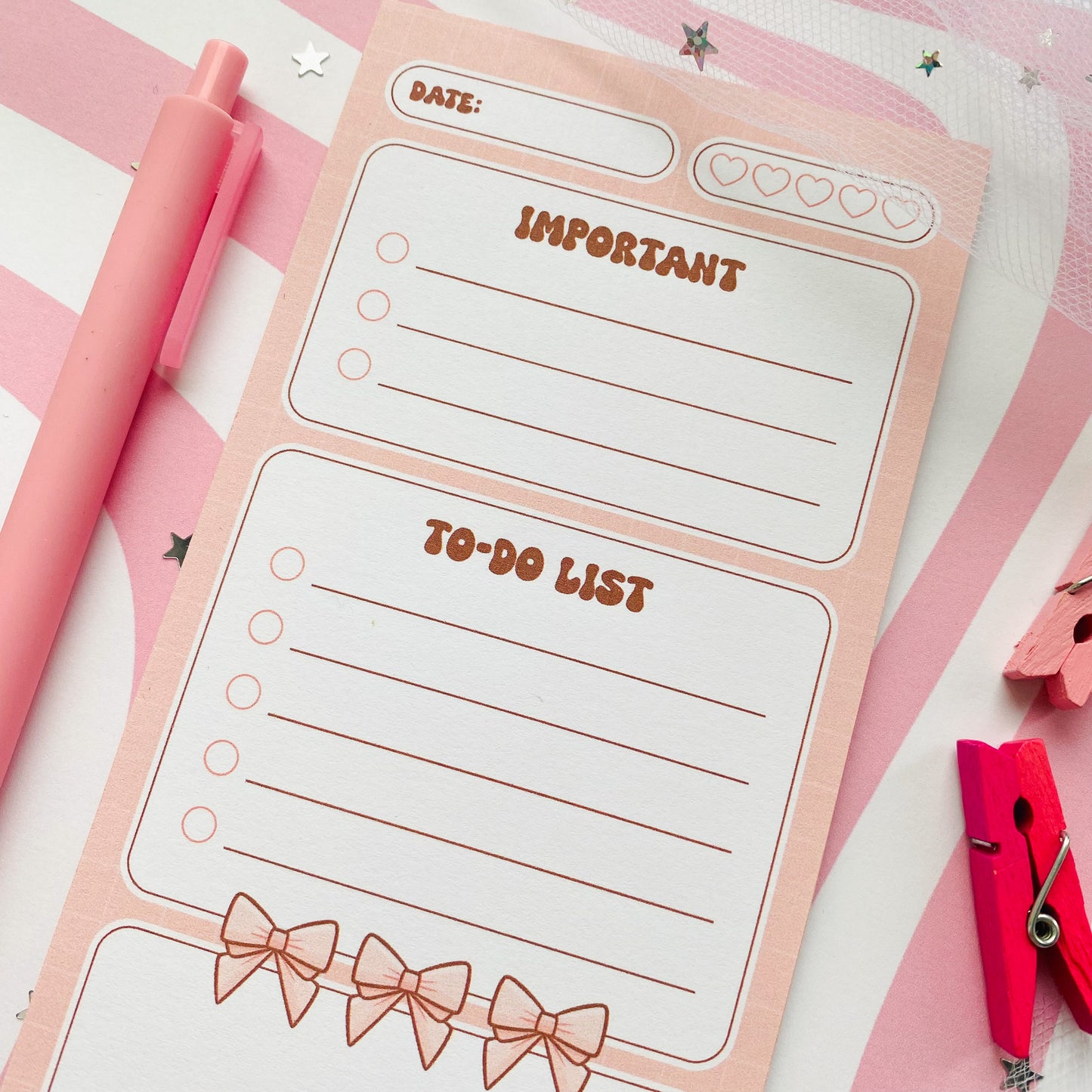 Coquette Planner Handmade Notepad