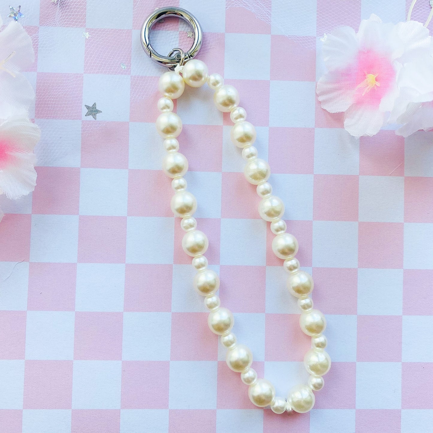 Beaded Pearl Phone Wristlet + Free Gift