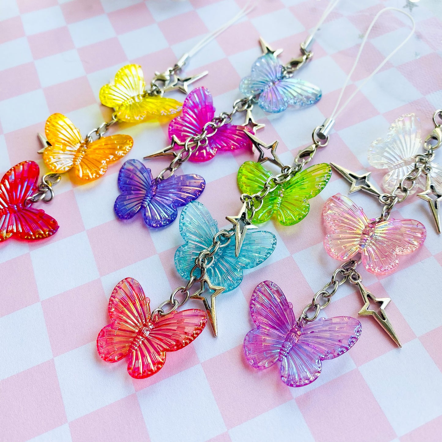 Colorful Butterfly Phone Charm