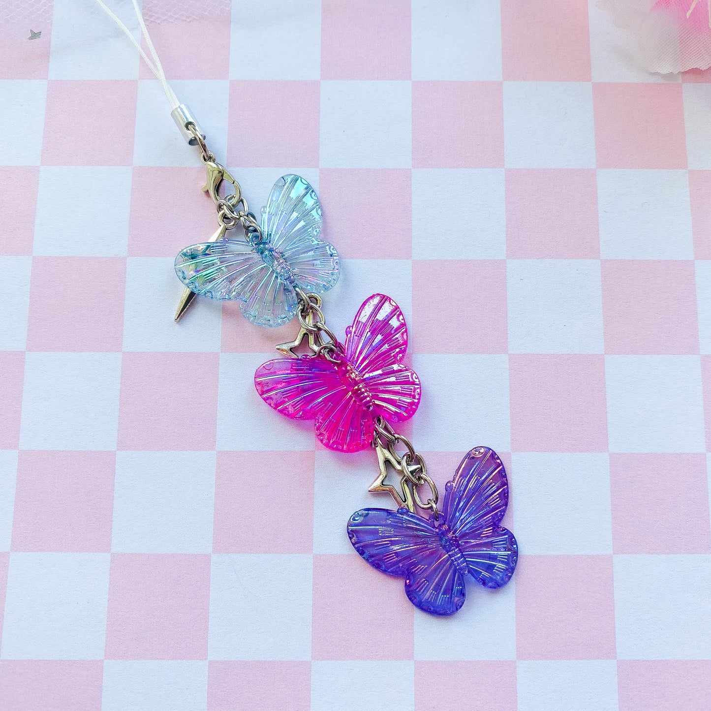 Colorful Butterfly Phone Charm