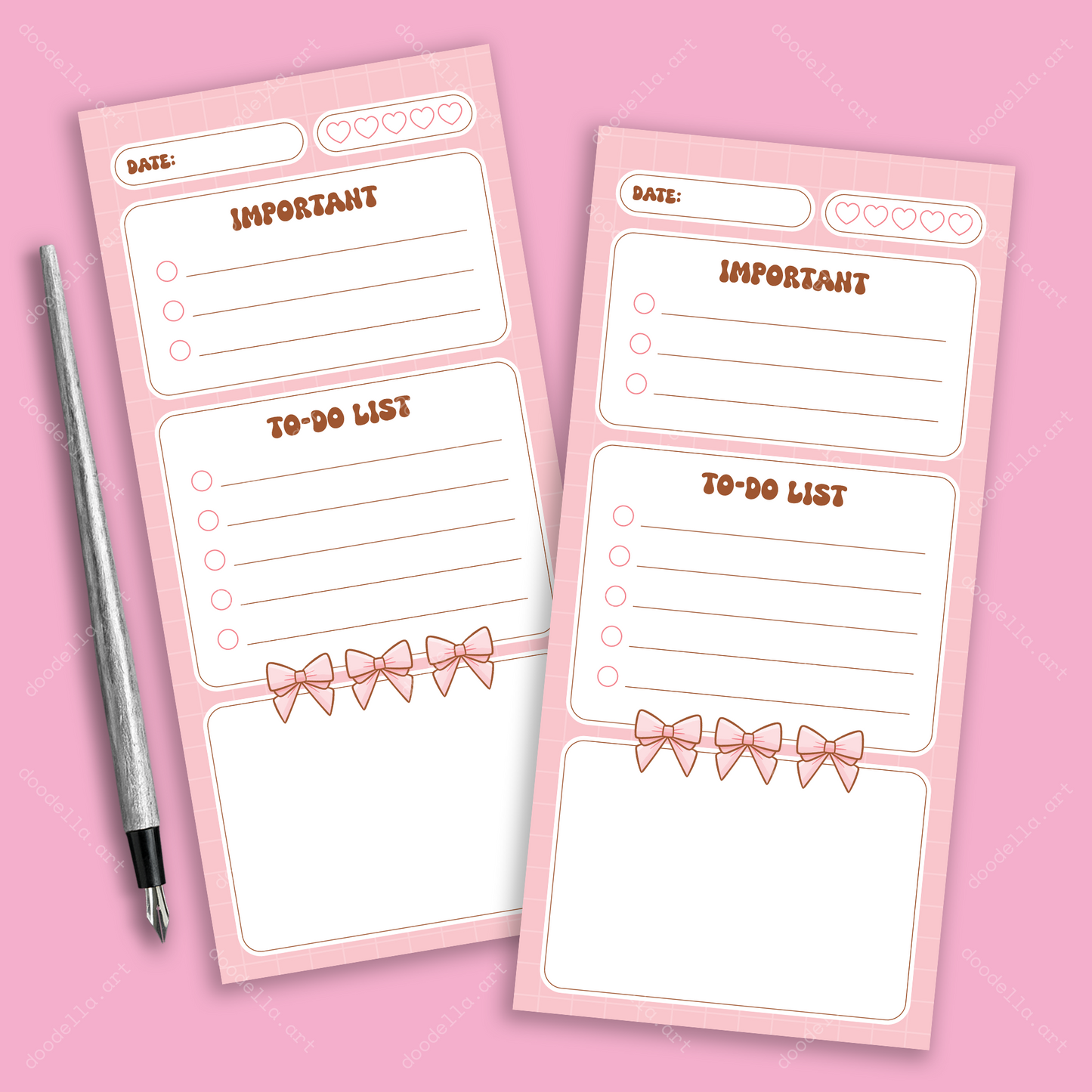 Coquette Planner Handmade Notepad