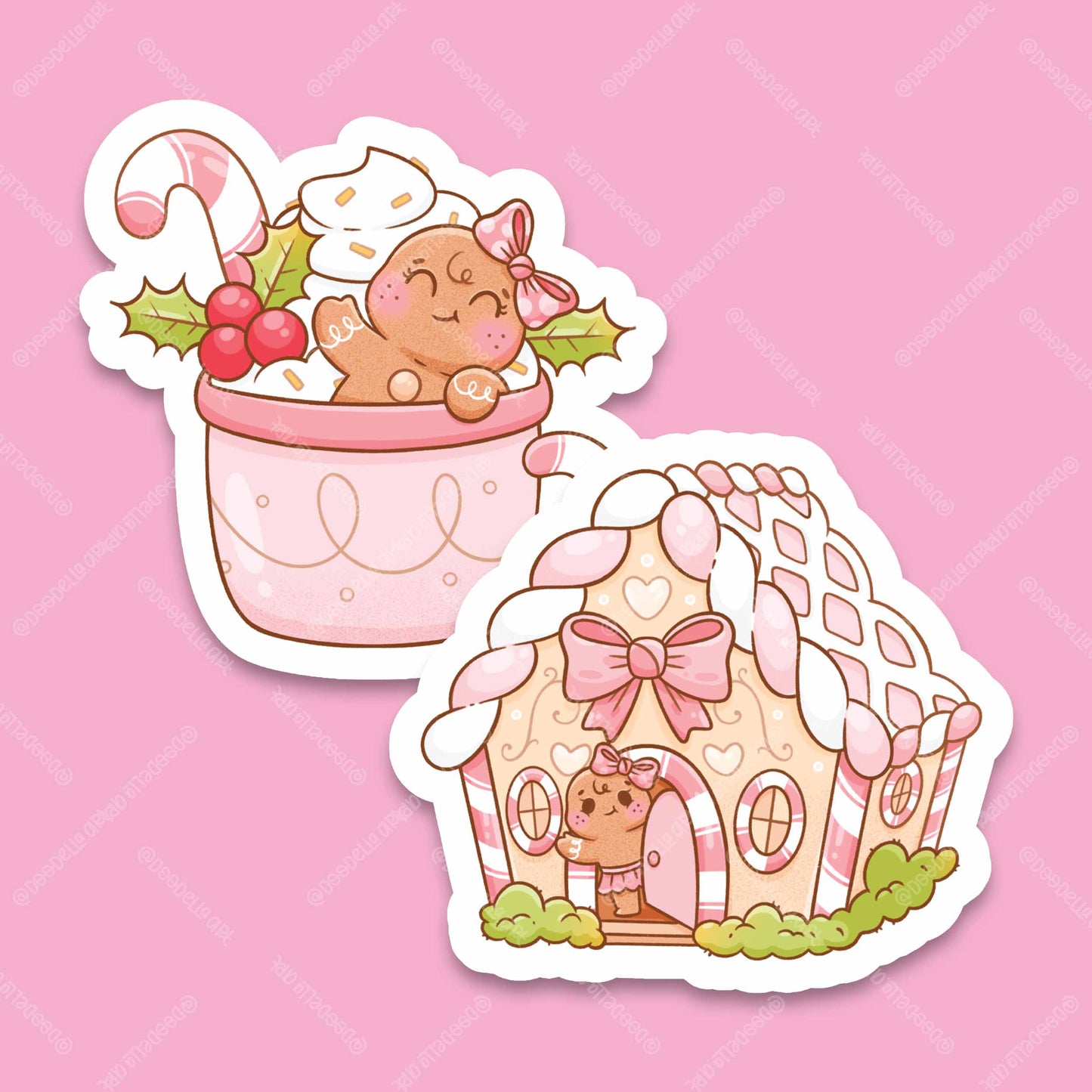Coquette Hot Chcocolate & Gingerbread House Stickers - November 2024