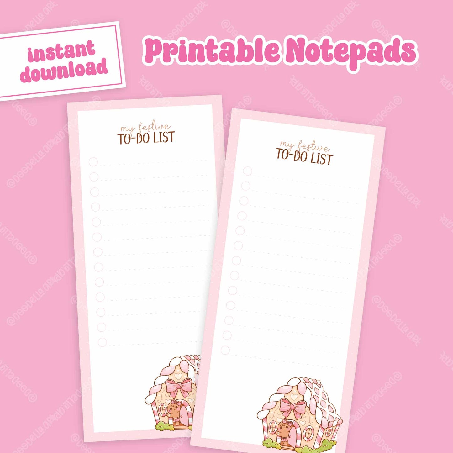 Coquette Christmas Printable Note Pads - November 2024