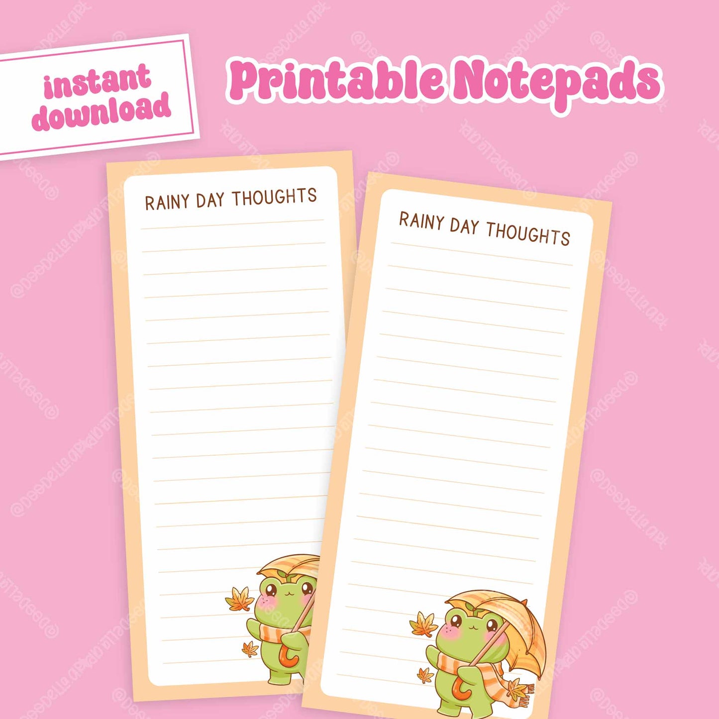 Autumn Printable Note Pads - October 2024