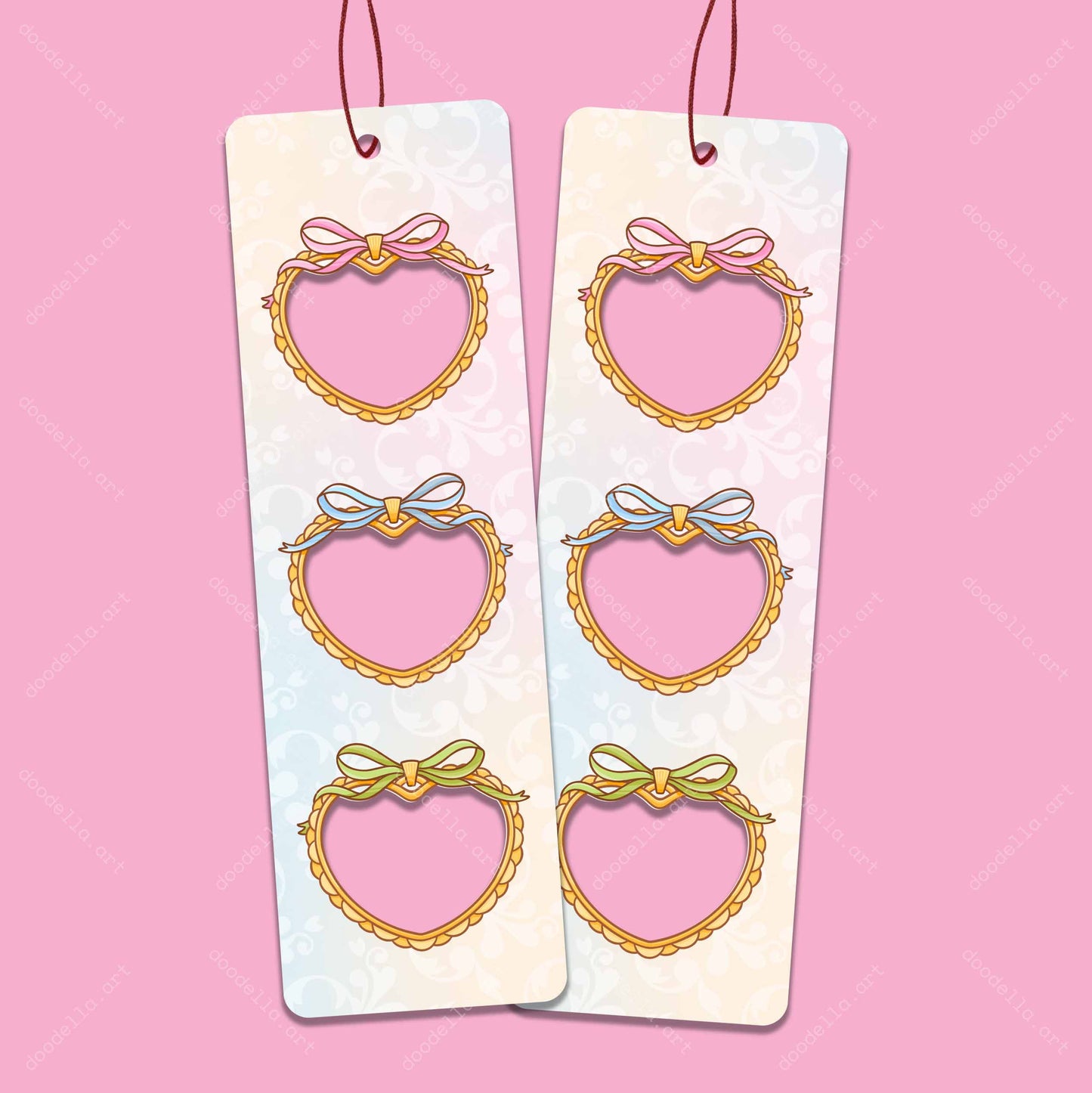 Coquette Heart Cutout Bookmark