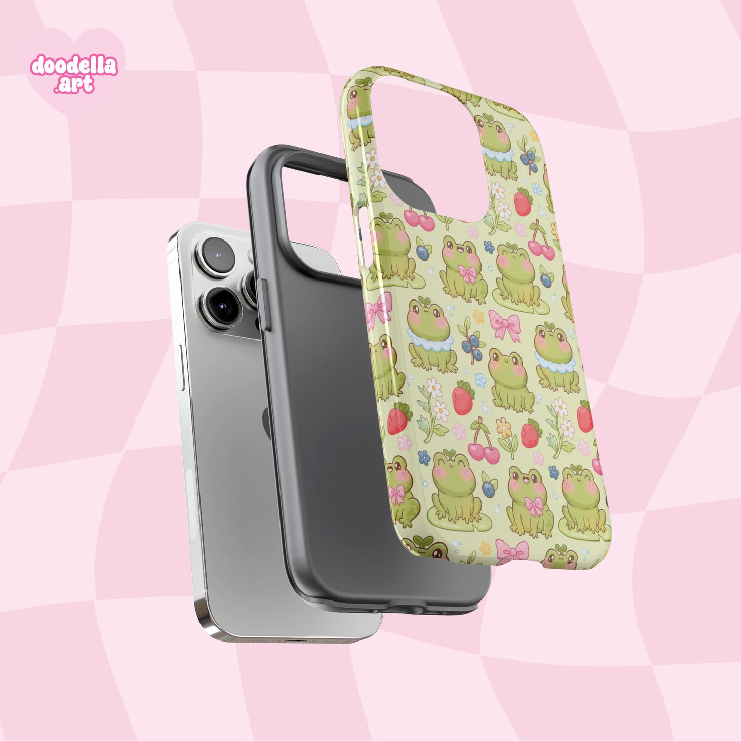 Summer Frogs and Berries iPhone Tough Case - All Models