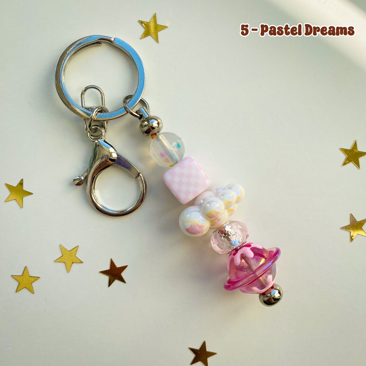 Textured Bead Fidget Keychains