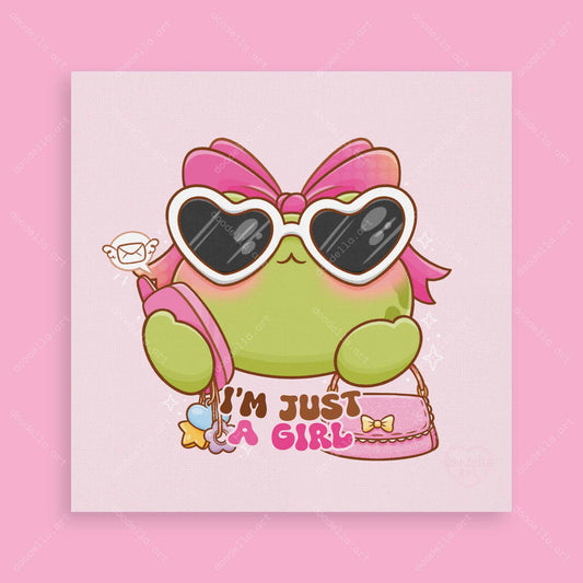 I'm Just A Girl Art Print