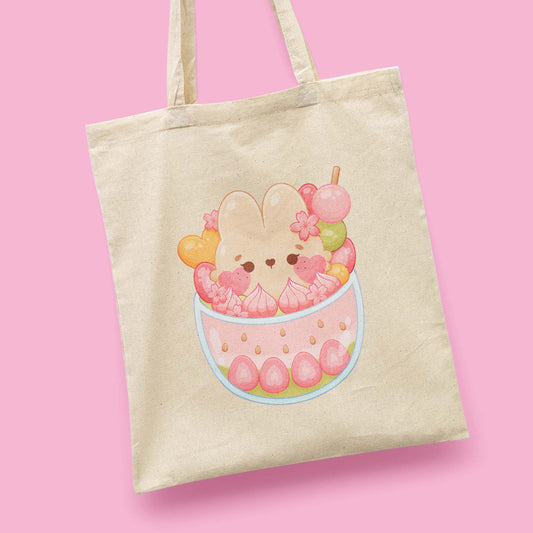 Bunny Desert Canva Tote Bag