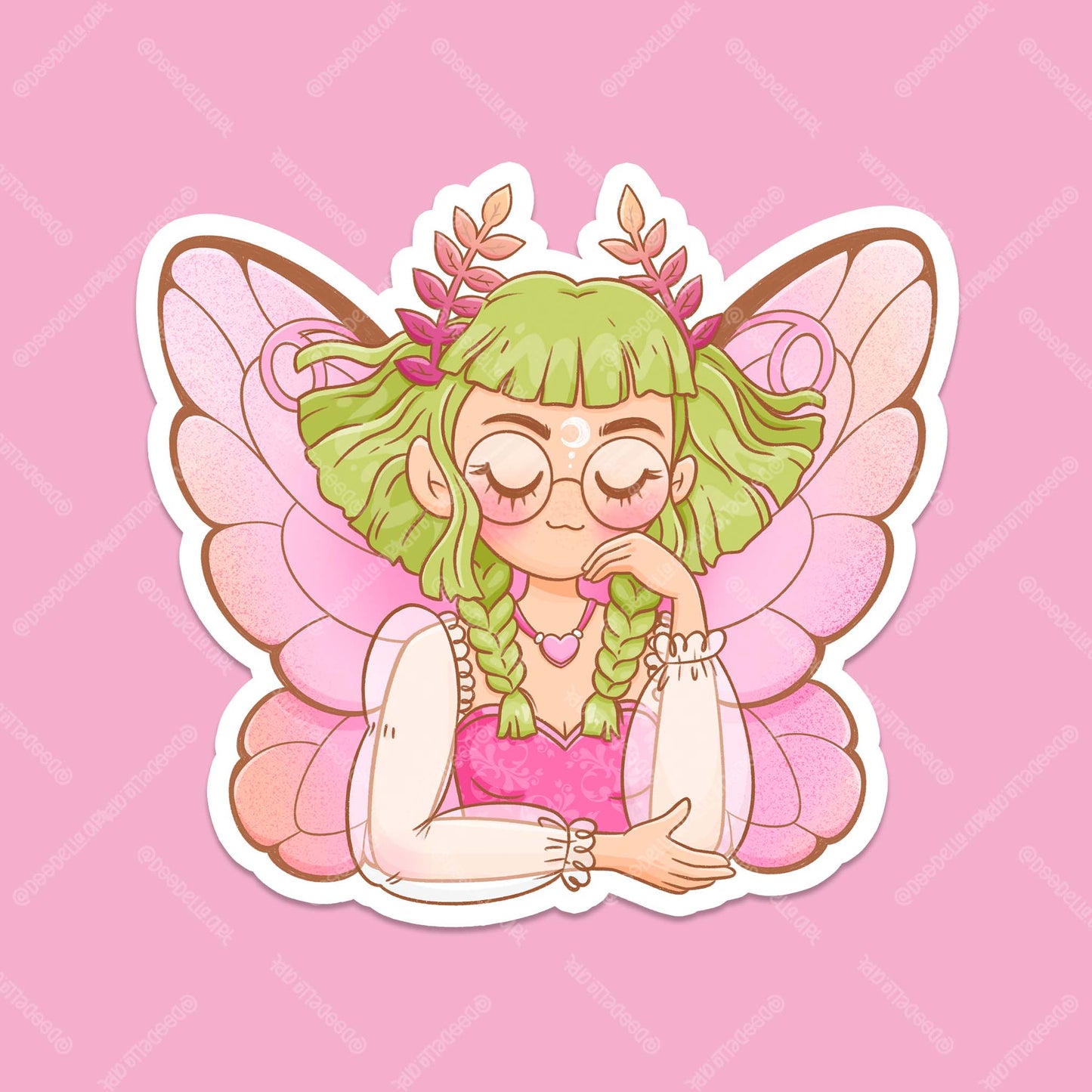 Forest Fairy Portrait Sticker