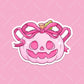 Pink Coquette Pumpkin Sticker