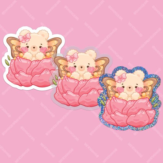 Bear Fairy with Butterfly Wings Sticker