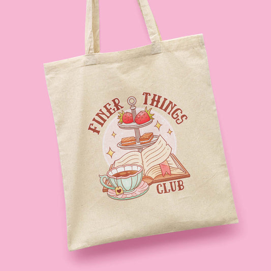 Finer Things Club Canva Tote Bag