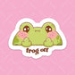 Frog Off Frog Flipping the Bird Sticker