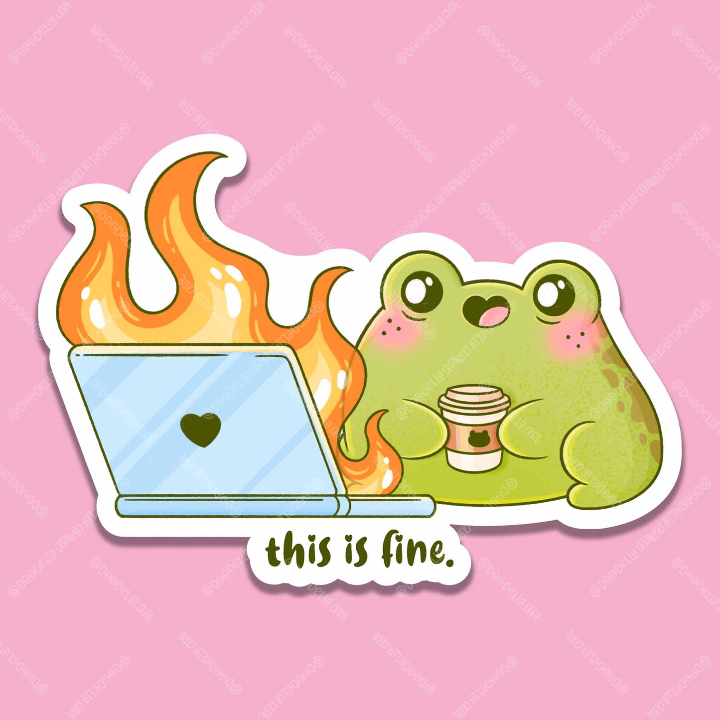 This is Fine Frog Sticker