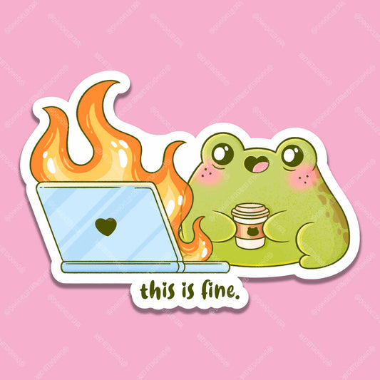 This is Fine Frog Sticker