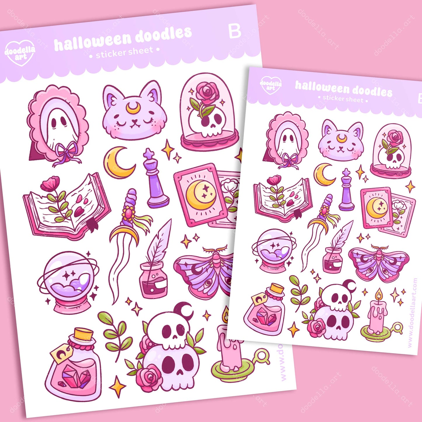 Halloween Doodles Sticker Sheet (B)