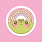 I Don't Care Frog Rainbow Sticker