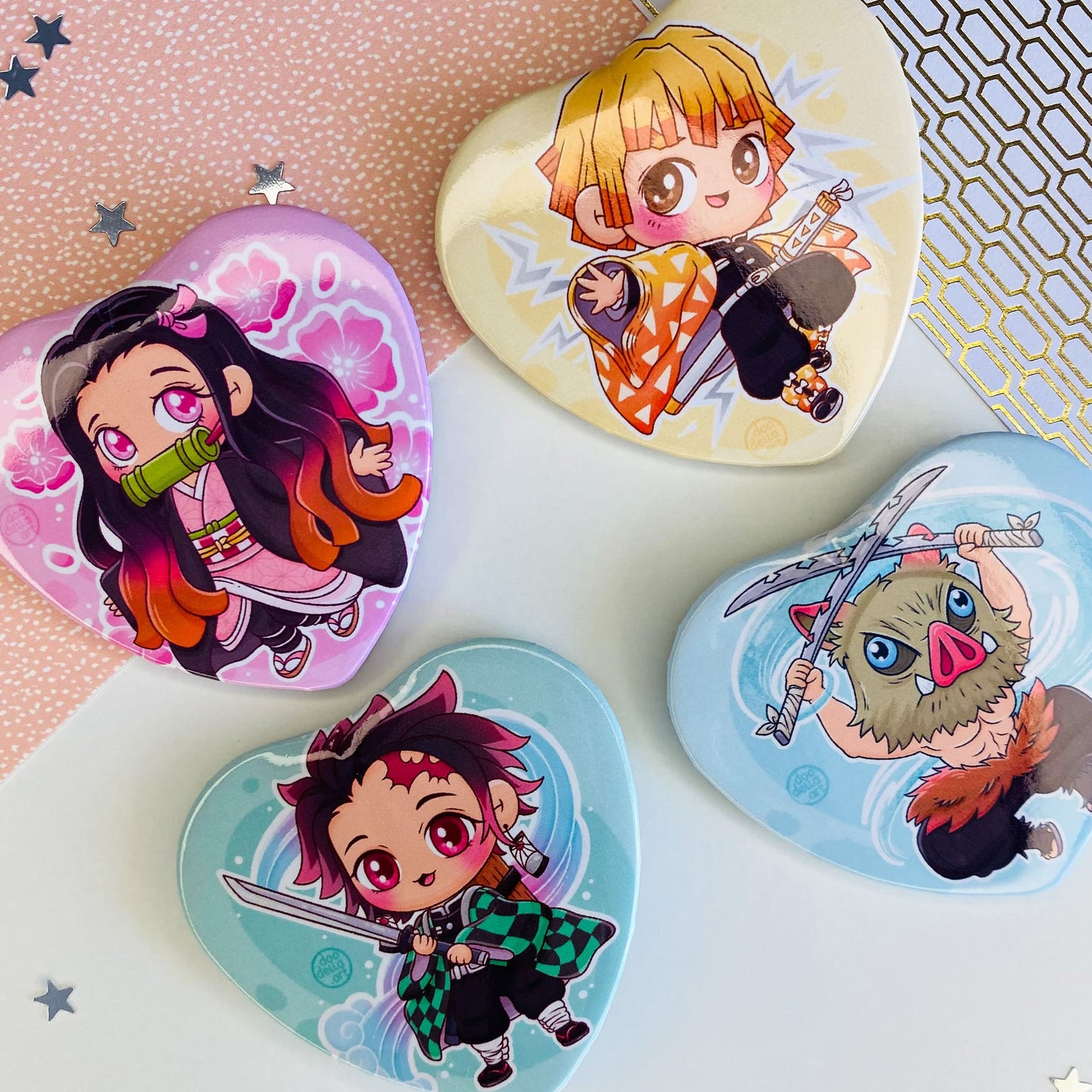 Demon Slayer Button Pins