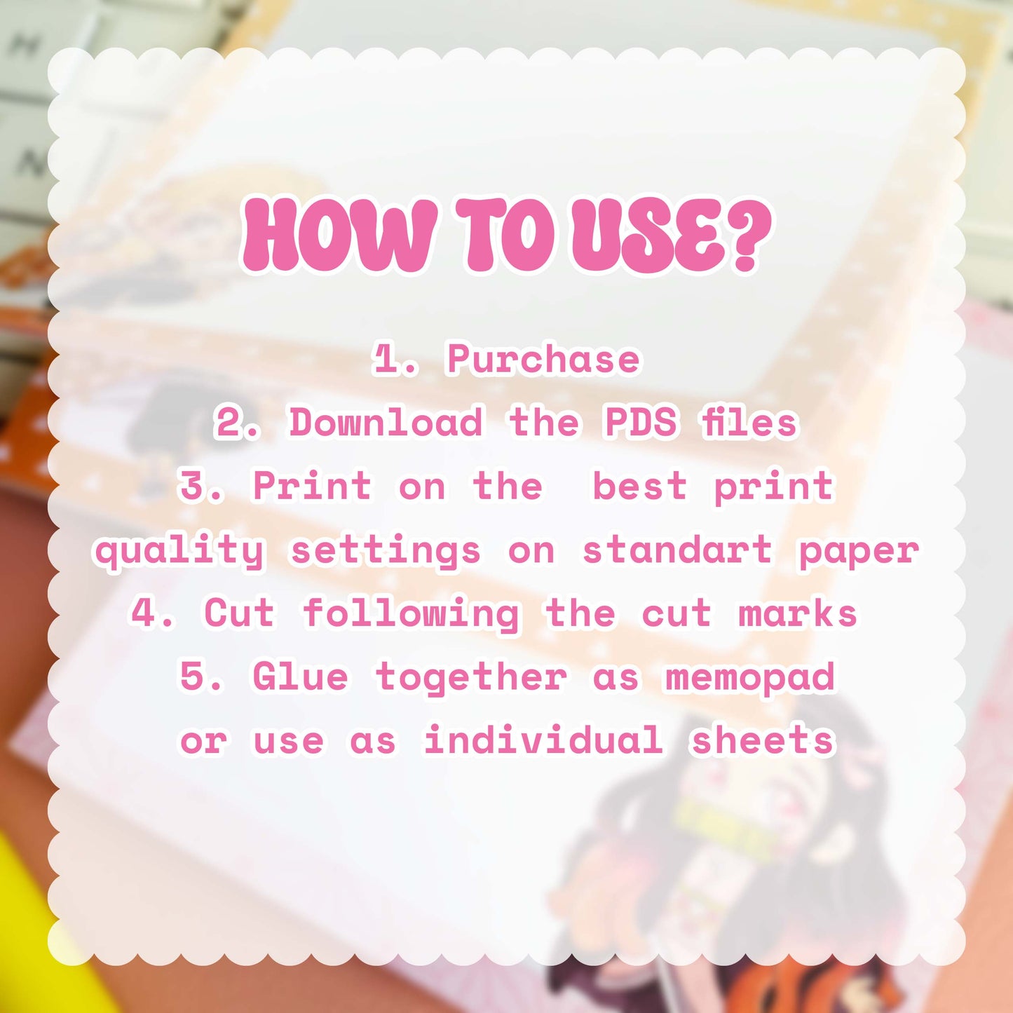 Printable Demon Slayer Memo Pads