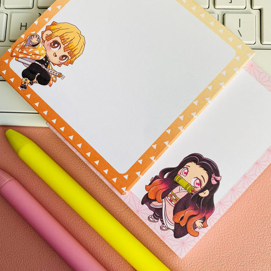 Handmade Demon Slayer Memo Pads