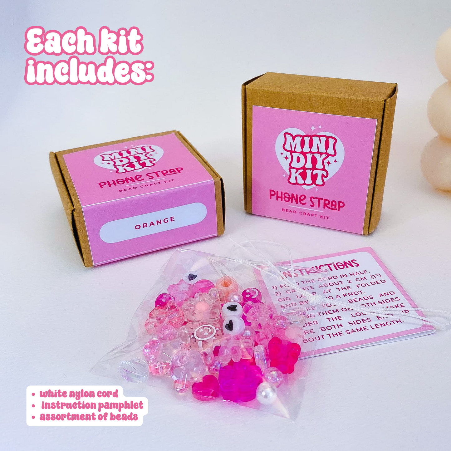 Make Your Own Beaded Phone Strap, DIY Mini Kit