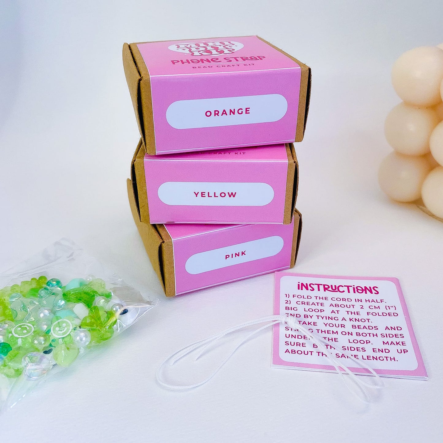 Make Your Own Beaded Phone Strap, DIY Mini Kit