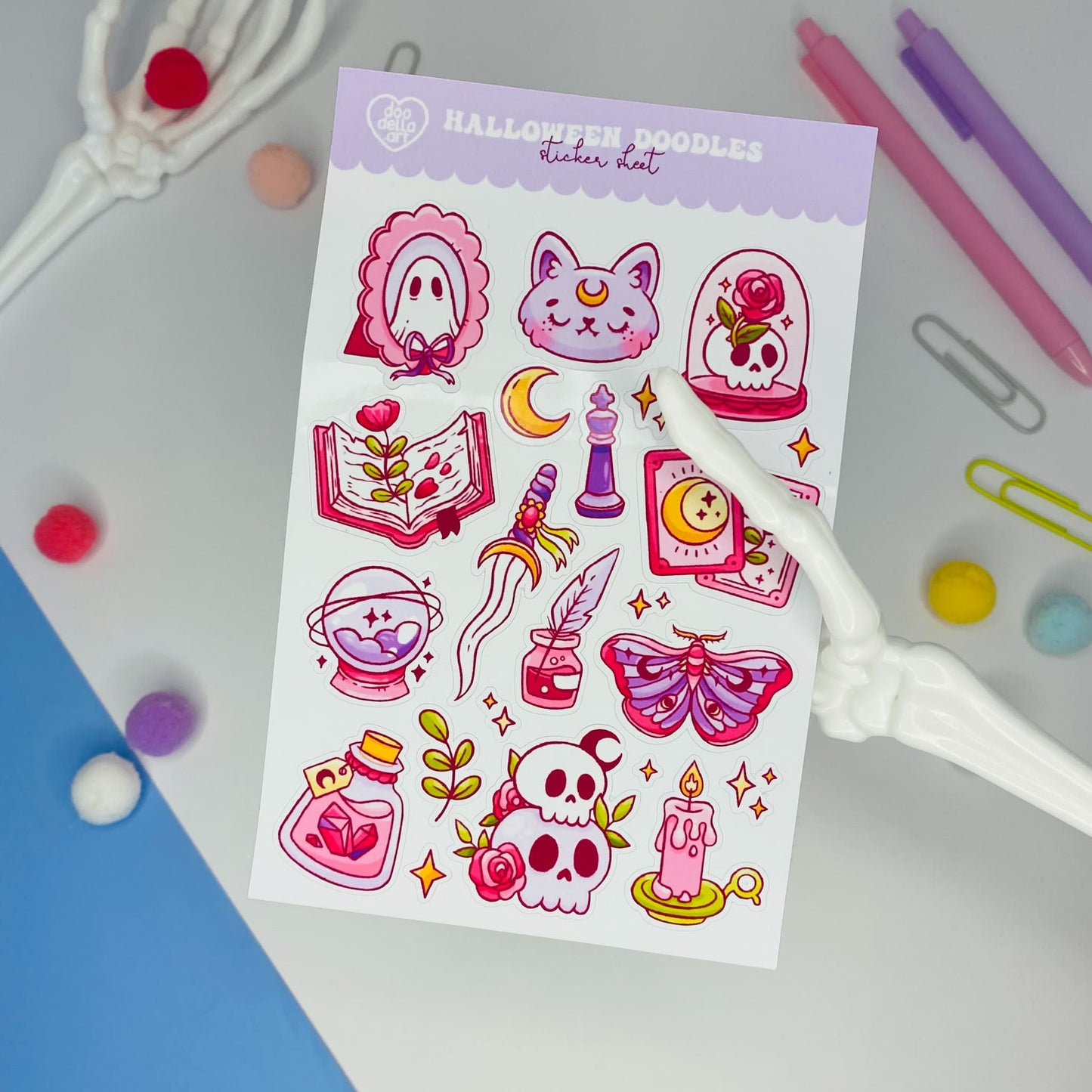 Halloween Doodles Sticker Sheet (B)
