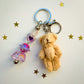 Mini Teddy Bear Beaded Fidget Keychains