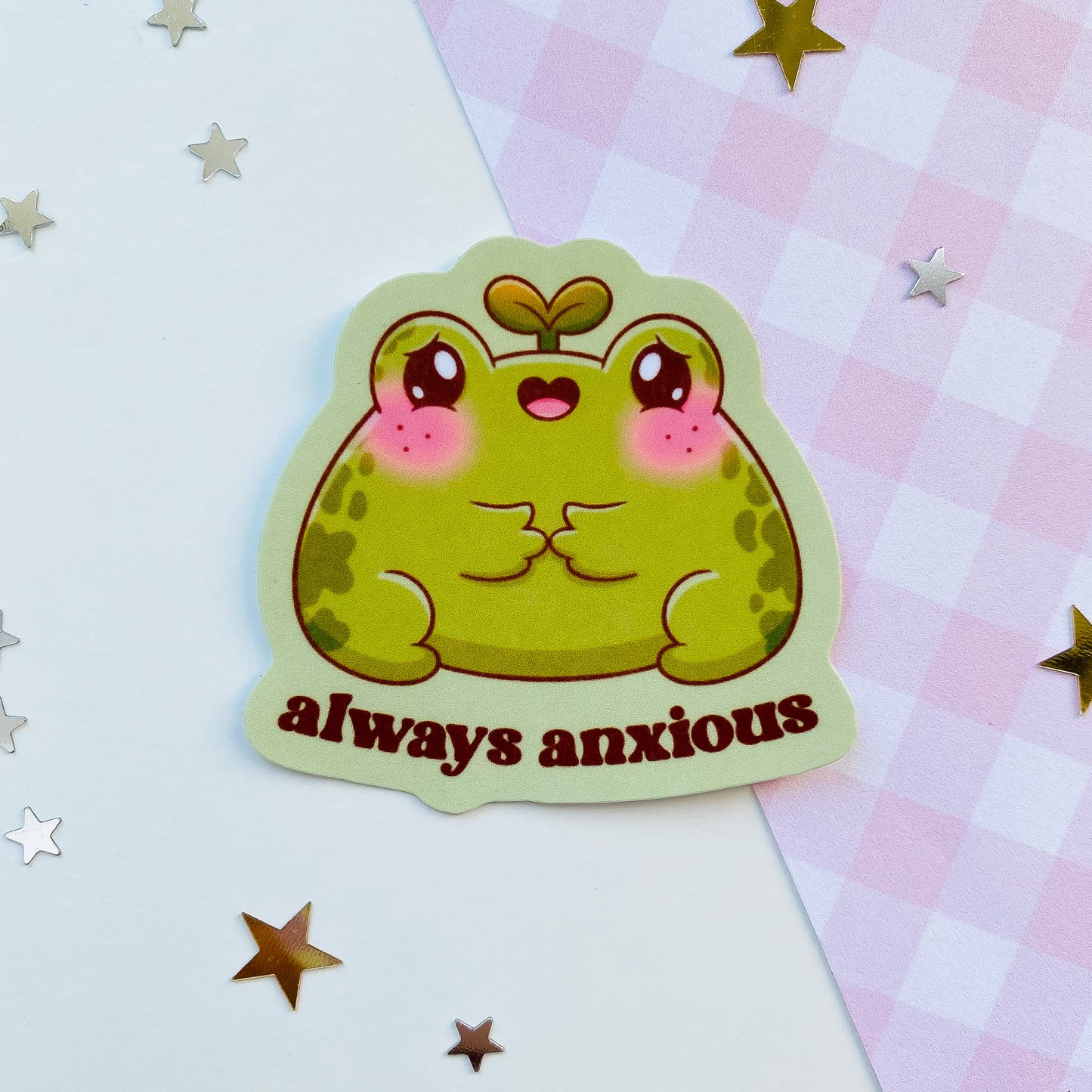 Always Anxious Frog Sticker