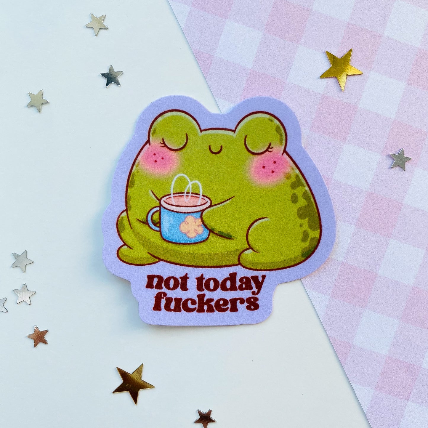 Not Today Fuckers Frog Sticker