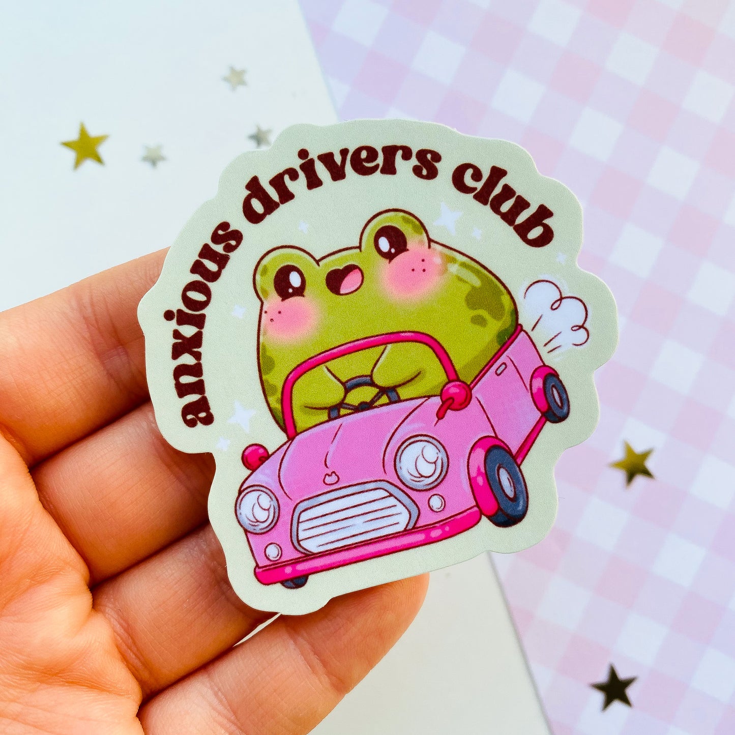 Anxious Drivers Club Frog Sticker