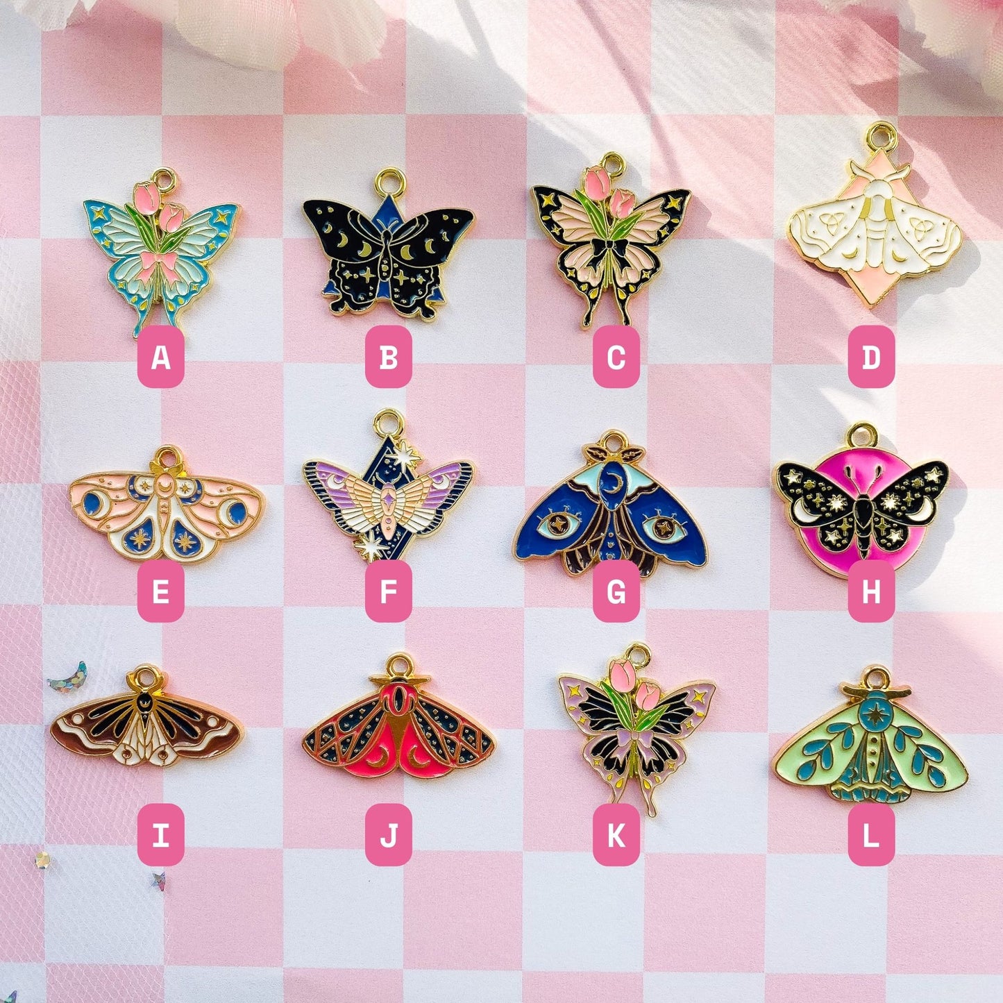 Witchy Moth Phone Charm