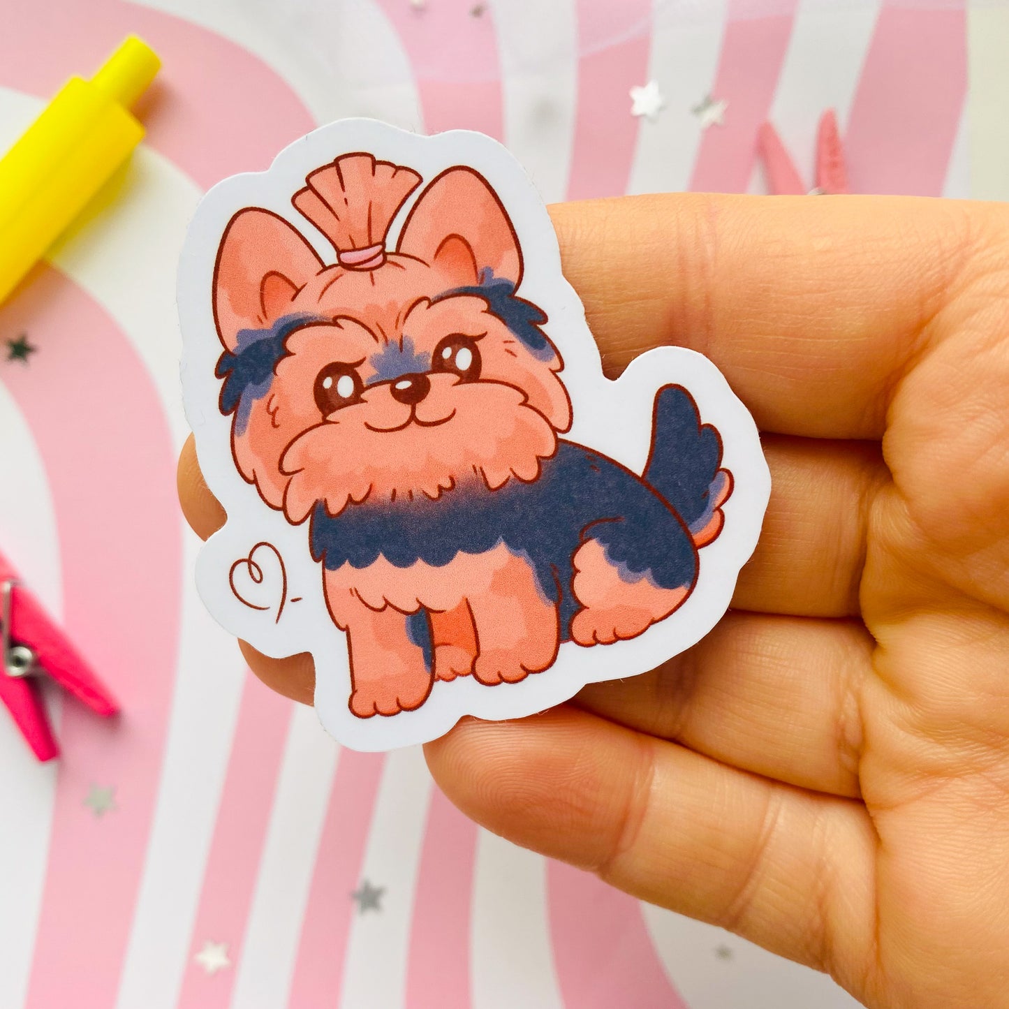 I Love My Yorkie Sticker