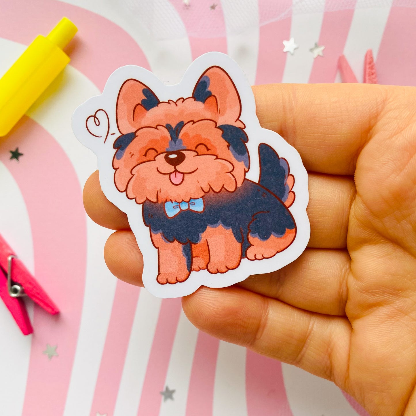 I Love My Yorkie Sticker