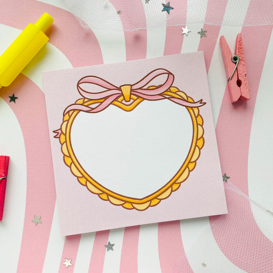 Coquette Heart Memo Pad