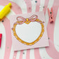 Coquette Heart Memo Pad