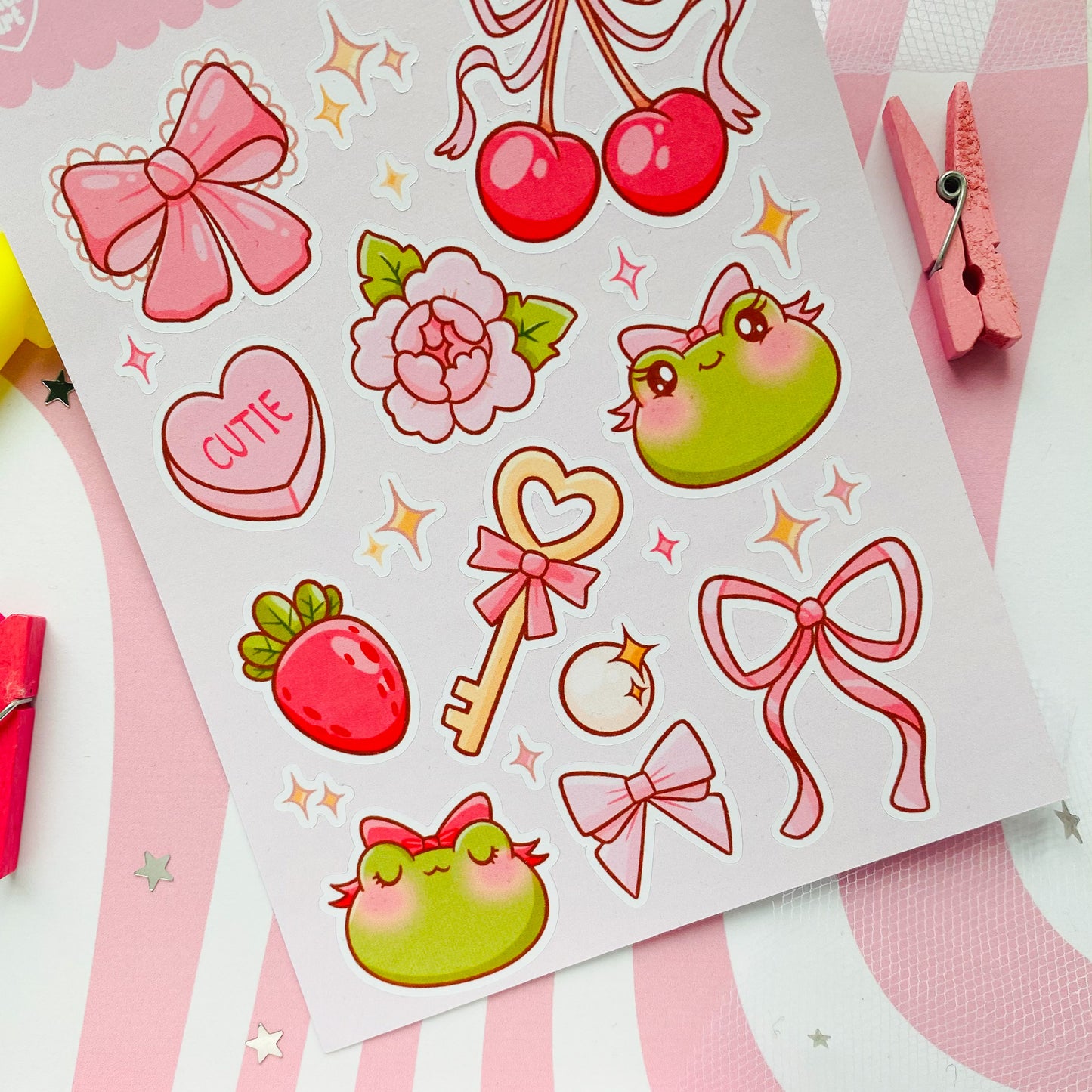 Coquette Vibes Sticker Sheet