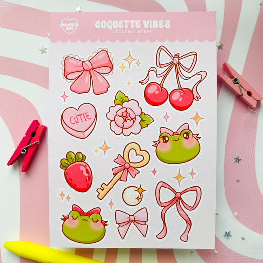 Coquette Vibes Sticker Sheet