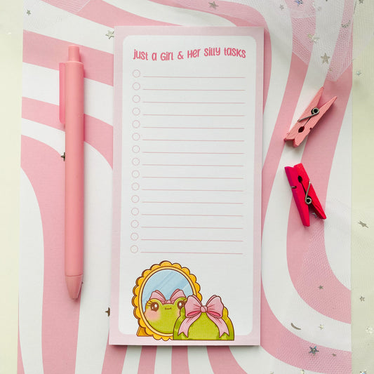 Just a Girl & Her Silly Tasks Handmade Notepad