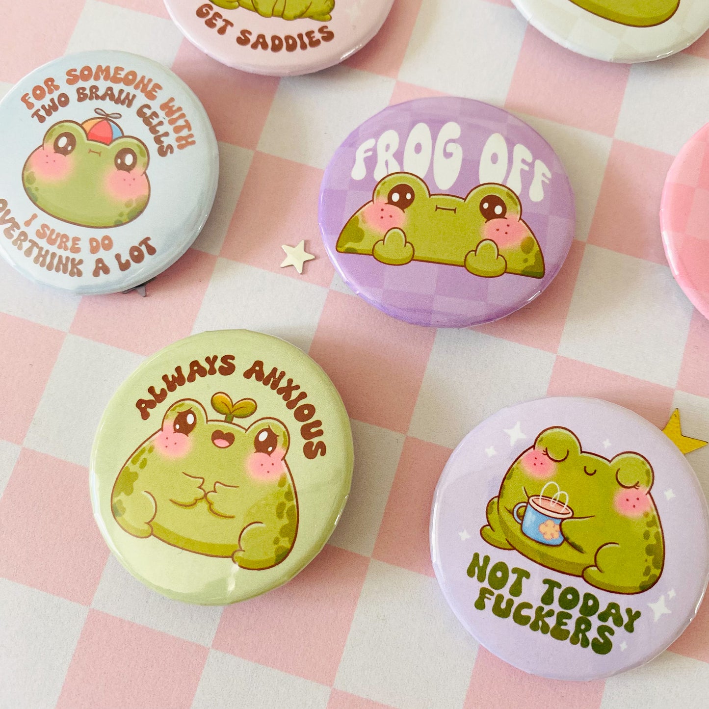 I'm Just A Baby Frog Button Pin