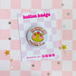 Overthinker Frog Button Pin